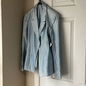 Rhinestone shimmer denim jacket brand new